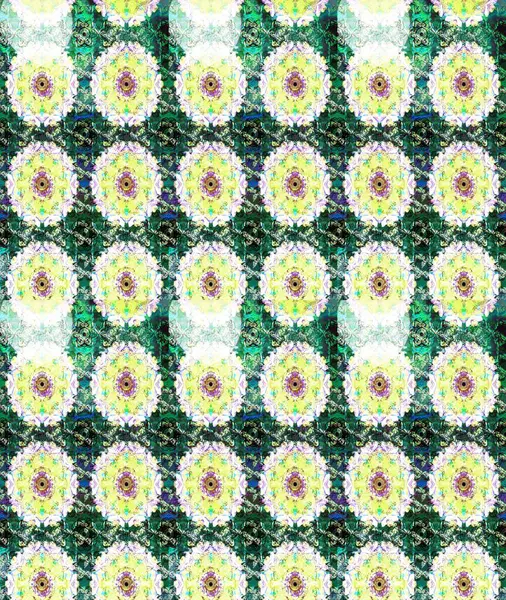 Motley illüstrasyonu. Küçük çiçekte güzel bir desen. Çiçekli bahar çiçekleri. Moda baskıları için zarif bir şablon. Robot resim. Küçük renkli çiçekler..