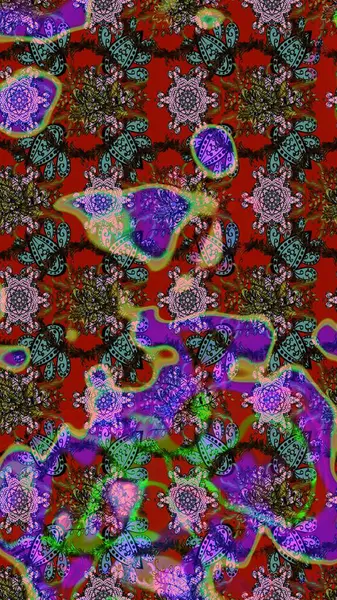 El yapımı çiçek ve bitki koleksiyonu. Şirin karalamalı çiçek desenli çizim. Raster illüstrasyonu. Raster illüstrasyonu. Çizim stili kırmızı, kahverengi ve yeşil renkler.