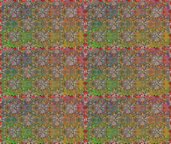 Klasik çiçek tasarımı elementleri. Kahverengi ve yeşil kıvırcık çiçekler kahverengi ve yeşil renklerde şekillenir. Raster illüstrasyonu.