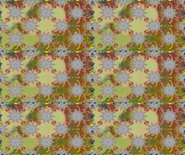 Yaz tema Dikişsiz desen arka plan rengi. Trendy sorunsuz çiçek deseni içinde Raster resim. Güzel kumaş deseni. Düz çiçek öğeleri tasarım.