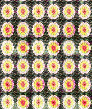 Çiçekli çiçek deseni, suluboya. Süslü kumaş deseni. Raster deseni.