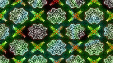 Renkli Bahar Teması eskiz kalıbı. Raster Modaya uygun kumaş deseni. Düz Çiçek Elementleri Tasarımı. Yeşil renkli şirin çiçek deseni.