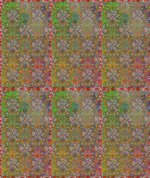 Raster çiçekleri klasik tarzda çizilmiş. Raster illüstrasyonu. Çiçekli, pürüzsüz bir desen. Kahverengi ve bej renklerde bahar çiçekleri.