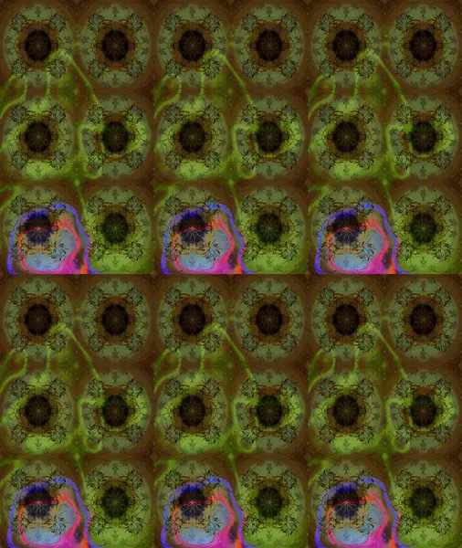 Çiçekli karalama şeklinde Raster çiçek deseni. Yeşil renkli çiçekler. Nazik, narin çiçek arkaplanı.