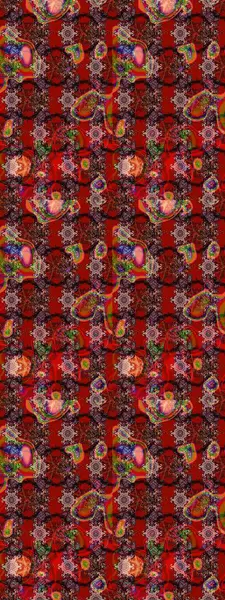 Raster çiçek desenli çiçek deseni, yapraklar, dekoratif elementler, sıçrama, lekeler, el çizimi kontur çizgileri ve Doodle çizim stili, grafik raster çizim çizimi.