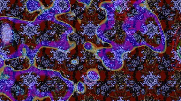 Sketch Colour Spring Theme eskiz kalıbı. Düz Çiçek Elementleri Tasarımı. Mor, kahverengi ve mavi renkte çiçekler. Sevimli çiçek raster deseni.