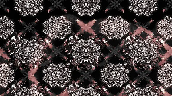 Çiçek desenli raster, siyah çizgi grafik desenli soyut raster arkaplan. Modern stil dokusu.