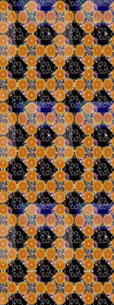 Moda baskısı, albüm, ambalaj kağıdı ve duvar kağıdı için zarif dekoratif süslemeler. Raster illüstrasyonu. Küçük çiçekli basit bir çiçek çizimi. Siyah renkte şirin çiçekler..