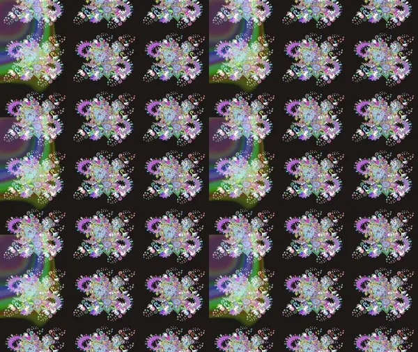 Beautiful watercolor Bouquet of summer flowers sketch pattern. Nice fabric pattern.