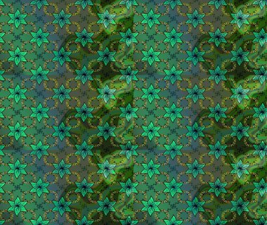 Çiçek kompozisyonu, el boyası, hassas şablon. Yeşil renkte manzaralı çiçek deseni. Üst manzara, yumuşak stil. Sevgililer günü ve tebrik kartı konsepti için şık bir davet.