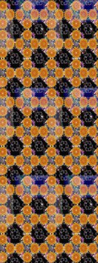 Moda baskısı, albüm, ambalaj kağıdı ve duvar kağıdı için zarif dekoratif süslemeler. Raster illüstrasyonu. Küçük çiçekli basit bir çiçek çizimi. Siyah renkte şirin çiçekler..