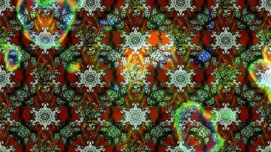 Anti-stres için soyut örnek sayfası. Yeşil, kahverengi ve gri renklerde. Raster illüstrasyonu.