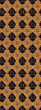 Anti-stres için soyut örnek sayfası. Raster illüstrasyonu. Siyah renklerde.