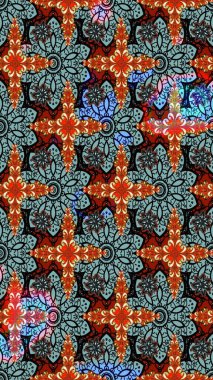 Raster stili kumaş deseni. Çiçekler suluboya çizim deseni.