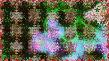 Gri ve yeşil renkli çiçekler. Küçük çiçekte sevimli çiçek deseni var..