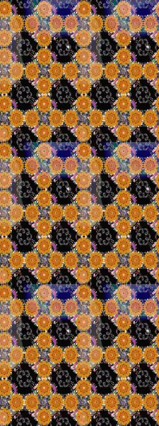 Moda baskısı, albüm, ambalaj kağıdı ve duvar kağıdı için zarif dekoratif süslemeler. Raster illüstrasyonu. Küçük çiçekli basit bir çiçek çizimi. Siyah renkte şirin çiçekler..