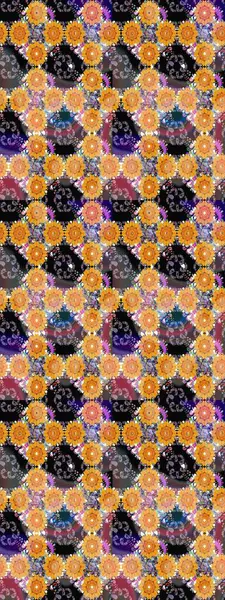 Renkli Bahar Teması eskiz kalıbı. Sevimli çiçek raster deseni. Sarı renkli çiçekler. Düz Çiçek Elementleri Tasarımı.