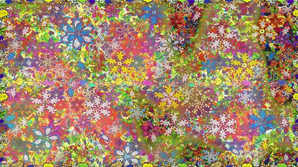 Tarafsız ve pembe renklerde çiçekler. Raster illüstrasyonunda kusursuz çiçek deseni.