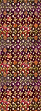 Süslü kumaş deseni. Raster deseni. Çiçekli çiçek deseni, suluboya..