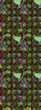 Çiçekler suluboya tarzında yeşil, kahverengi ve kırmızı renklerde. Suluboya çizim kalıbı. Çiçek izi.