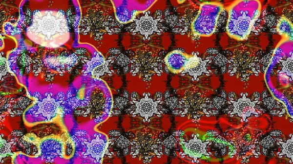 Kırmızı, gri ve kahverengi renkte çiçekler. Raster düz çiçek çizim deseni. Tasarım hediye paketi, tebrik kartları, posterler ve afiş tasarımı.