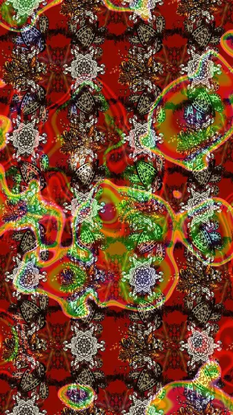 Küçük renkli çiçekler. Çiçekli yaz çiçekleri. Robot resim. Moda baskıları için zarif bir şablon. Motley illüstrasyonu. Küçük çiçekte şirin desenler.