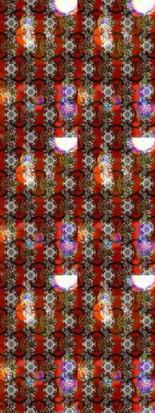 Şatafatlı bahar bahçesi dokusu. Raster illüstrasyonu. Çiçek deseni. Kahverengi, kırmızı ve gri renkte çiçek çizimi. Çiçekler kahverengi, kırmızı ve gri renklerde.