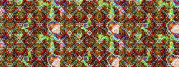 Kahverengi, gri ve yeşil renkte etnik çiçeklerle süslenmiş zarif bir eskiz deseni. Raster Çiçek İllüstrasyonu güzel tekstil..