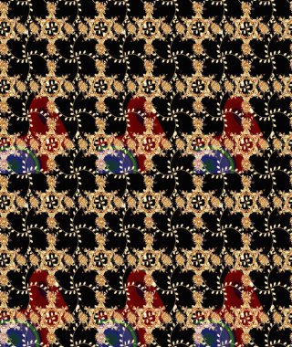 Güzel kumaş deseni. Raster suluboya çiçek deseni, narin çiçekler, siyah, bej ve kahverengi çiçekler, tebrik kartı şablonu.