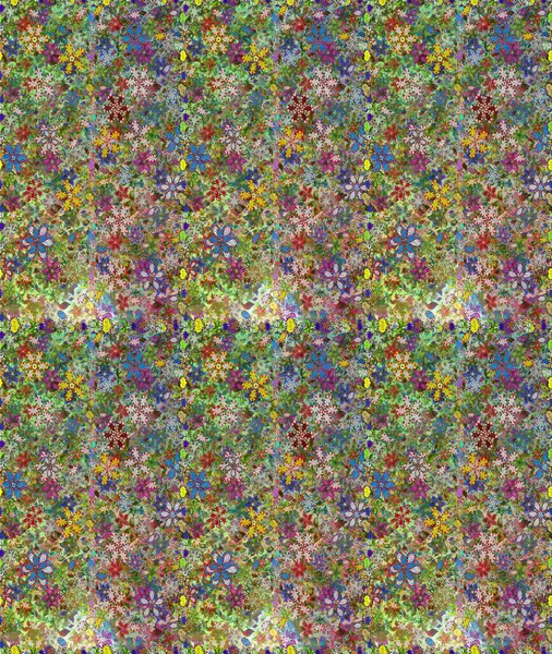 Tekstil için dikişsiz suluboya desen. Şirin çiçekli, desenli, yeşil ve nötr renklerde renksiz desenler. El çizimi çiçek pürüzsüz desen (taş)).