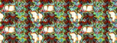 Desen, çizim, çiçek sınırı. Kıvırcık, parlak örgü. Raster illüstrasyonu. Güzel, parlak, pürüzsüz kumaş, tuval. Eski moda arka plan. Çiçeklerin çelengi.