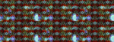 Çiçek desenli eskiz. Düz Çiçek Elementleri Tasarım Raster illüstrasyonu. Renkli Bahar Teması eskiz kalıbı. Çiçekler kahverengi, kırmızı ve mavi renklerde.