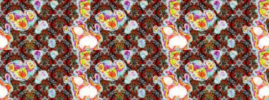 Renkli Bahar Teması eskiz kalıbı. Gri, nötr ve kırmızı renkte çiçekler. Düz Çiçek Elementleri Tasarımı. Çiçek desenli eskiz, yaz çiçekleri..