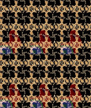 Güzel kumaş deseni. Raster suluboya çiçek deseni, narin çiçekler, siyah, bej ve kahverengi çiçekler, tebrik kartı şablonu.