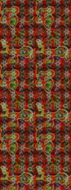 Raster düz çiçek çizim deseni. Kahverengi, kırmızı ve yeşil renkte çiçekler. Tasarım hediye paketi, tebrik kartları, posterler ve afiş tasarımı.