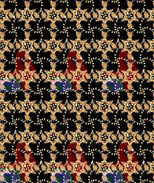 Güzel kumaş deseni. Raster suluboya çiçek deseni, narin çiçekler, siyah, bej ve kahverengi çiçekler, tebrik kartı şablonu.