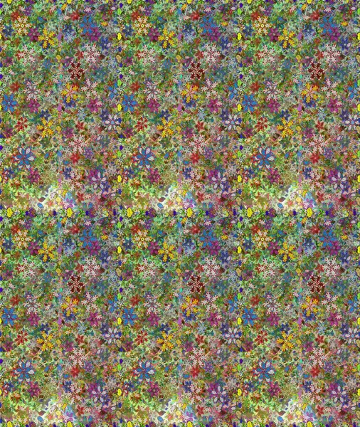 Tekstil için dikişsiz suluboya desen. Şirin çiçekli, desenli, yeşil ve nötr renklerde renksiz desenler. El çizimi çiçek pürüzsüz desen (taş)).