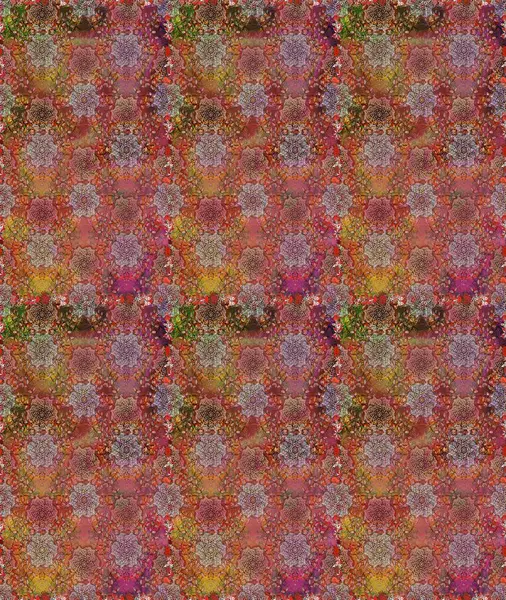 Düz Çiçek Elementleri Tasarımı. Güzel kumaş deseni. Renkli Yaz Temalı Kusursuz Arkaplan. Raster çiçekli arka plan. Yazdır. Sevimli, pürüzsüz desen.