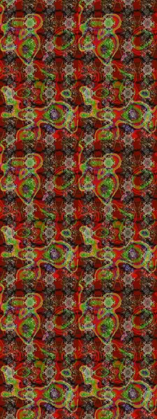 Raster düz çiçek çizim deseni. Kahverengi, kırmızı ve yeşil renkte çiçekler. Tasarım hediye paketi, tebrik kartları, posterler ve afiş tasarımı.