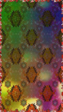 Süslü, dikişsiz, soyut çiçeklerle süslenmiş. Şekillendirilmiş çiçeklerle kusursuz desen. Çiçek deseni duvar kağıdı, şablon dolguları ve web sayfası arkaplanı için kullanılabilir.