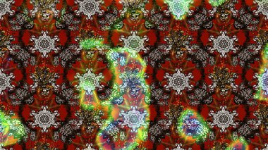 Güzel, parlak, pürüzsüz kumaş, tuval. Desen, çizim, çiçek sınırı. Raster illüstrasyonu. Kıvırcık, parlak örgü. Çiçek çelengi. Klasik eski arkaplan.