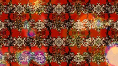 Botanik çizim kalıbı. Suluboya etkisi. Organik elementler. Raster deseni.