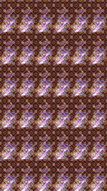 Raster illüstrasyonu. Kahverengi, kırmızı ve nötr renklerde çiçekler. Çizim çiçek deseni duvar kağıdı için kullanılabilir.