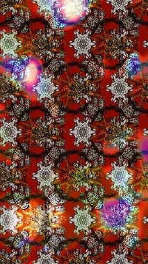 Raster illüstrasyonu. Çiçek desenli eskiz, darbeler, sıçramalar, yaz çiçekleri. Kahverengi, kırmızı ve siyah renkte çiçekler.