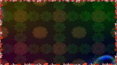 Gri ve kahverengi arka planda. Tekstil, kumaş, ambalaj, hatıra defteri için hoş bir çiçek arkaplanı. Çocuksu tasarım. Elle çizilmiş karalama çiçekleri ile pürüzsüz desen.