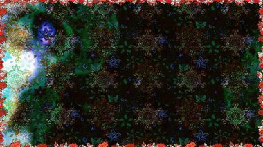 Siyah ve gri renkte siyah ve gri papatya deseni. Raster illüstrasyonu. Siyah ve gri renklerde.