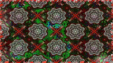 Çiçekler suluboya seamless modeli. Raster şık kumaş deseni.