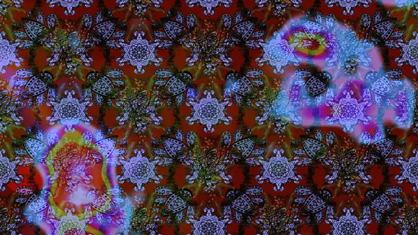 Şirin çiçekli, desenli, kahverengi, mavi ve menekşe renkli renkli bir eskiz deseni. Tekstil için suluboya eskiz deseni. El çizimi çiçek çizimi deseni (fayans)).