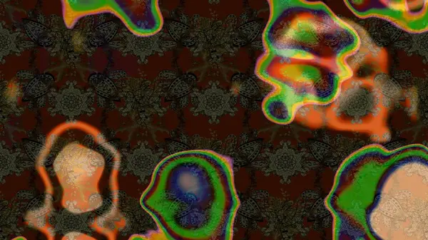 Küçük çiçekteki sevimli çiçek deseni. Kahverengi, gri ve yeşil renkte çiçekler.