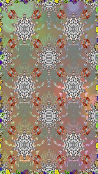 Soyut zarafet, çiçekli arkaplan deseni. Raster Güzel kumaş deseni.